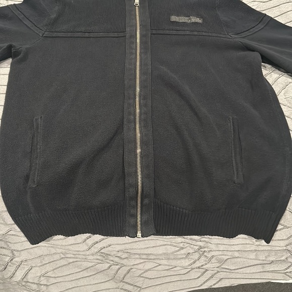 Men’s Black Express Zip Up Hoodie Size L - Picture 4 of 8